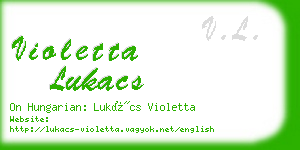 violetta lukacs business card